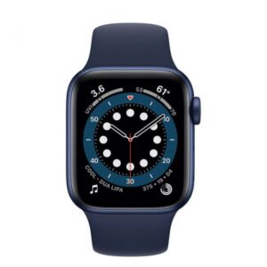 ساعت هوشمند اپل واچ سری 6 مدل 40mm Blue Aluminum Case با بند سرمه ای اسپورتی