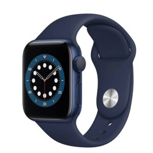 ساعت هوشمند اپل واچ سری 6 مدل 40mm Blue Aluminum Case با بند سرمه ای اسپورتی