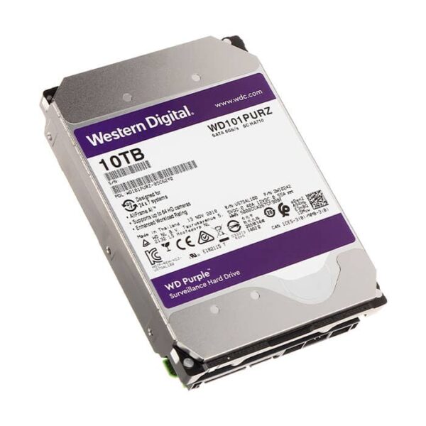 هارددیسک اینترنال وسترن دیجیتال سری بنفش مدل WD100PURZ ظرفیت 10 ترابایت