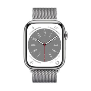 ساعت هوشمند اپل واچ سری 8 45mm Stainless Steel Case with Milanese Loop Steel Band