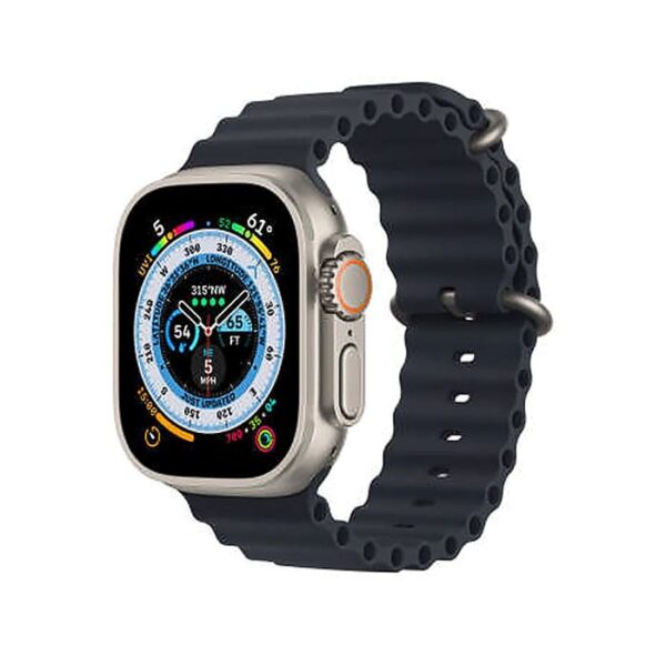 ساعت هوشمند اپل سری Ultra بدنه تیتانیومی 49 میلمتری با بند Midnight Ocean Band