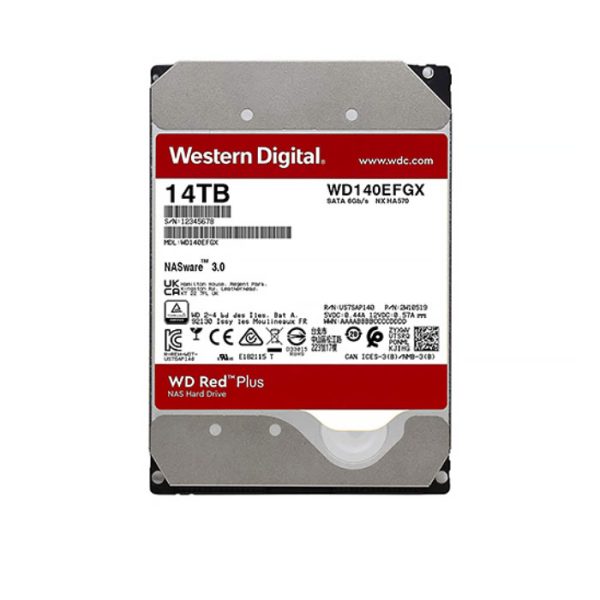 هارددیسک اینترنال وسترن دیجیتال WD RED Plus ظرفیت 14 ترابایت