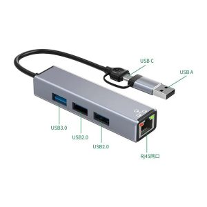 هاب 4 پورت Type-C /USB آیفورتک Airsky HC-78