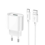 شارژر دیواری 18 وات هوکو C109A به همراه کابل تبدیل usb-c