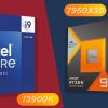 مقایسه پردازنده 13900k و 7950x3D