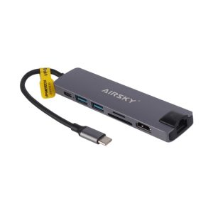 هاب و رم ریدر Ifortech HC-13LC Type-C To USB2.0/USB3.0/HDMI/RJ45/SD/Micro SD/Type-C PD