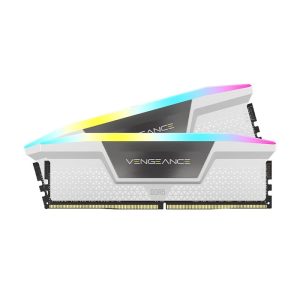 رم دسکتاپ کورسیر VENGEANCE RGB White DDR5 دو کاناله 6000 مگاهرتز CL40 ظرفیت 64 گیگابایت